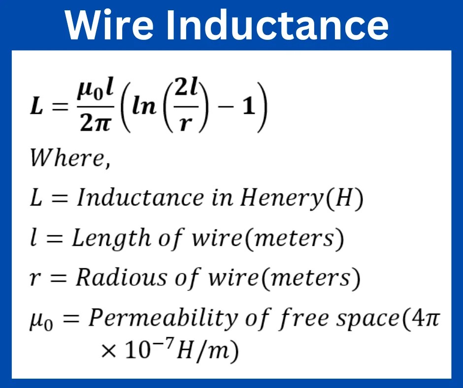 Inductance of Wire Definition, Formula, and Calculation