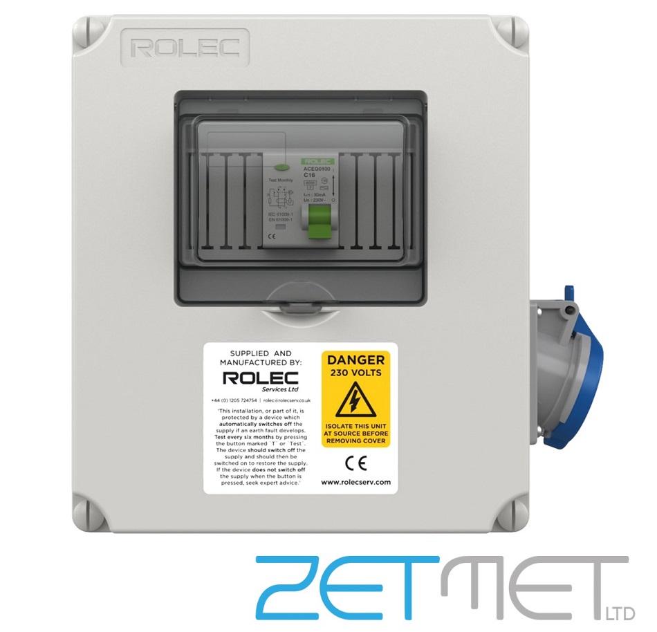 Rolec 1 Way 16A Caravan / Campsite Hook Up Point Box (LSAA0010