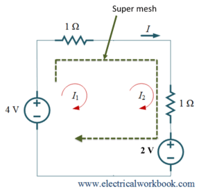 Super Mesh Analysis (theory, steps & examples) - Electricalworkbook