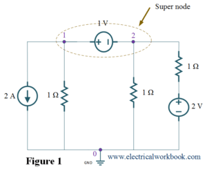 Supernode (theory, steps & examples) - Electricalworkbook