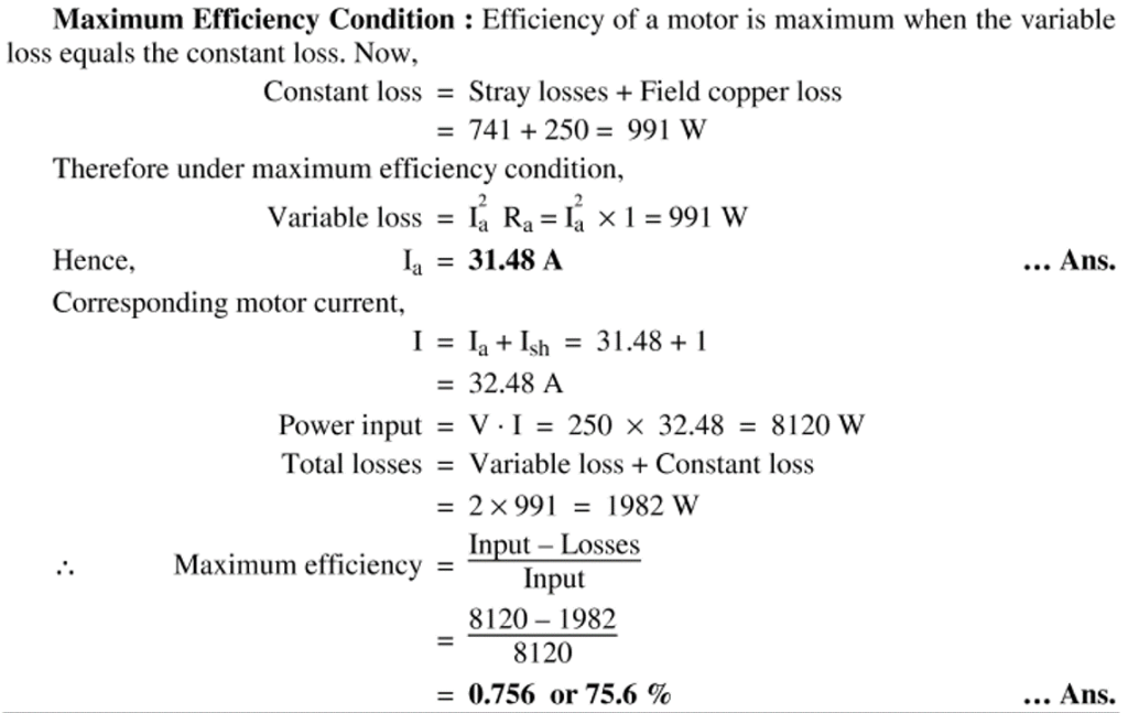 Efficiency of DC Motor ElectricalWorkbook