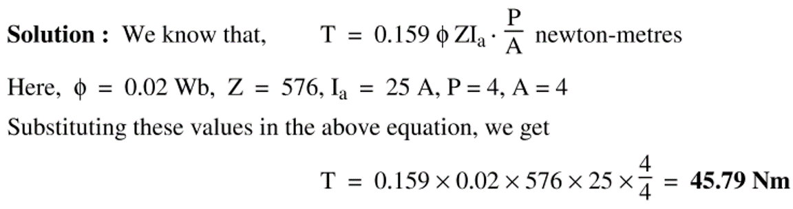 Torque Equation of a DC Motor ElectricalWorkbook