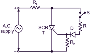 Resistance (R) Firing Circuit (or Triggering Circuit) of SCR (Thyristor
