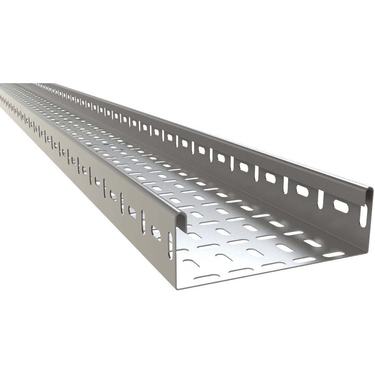 GI Perforated Cable Tray 16 SWG 25mm X 100mm X 2500mm ElectricBasket