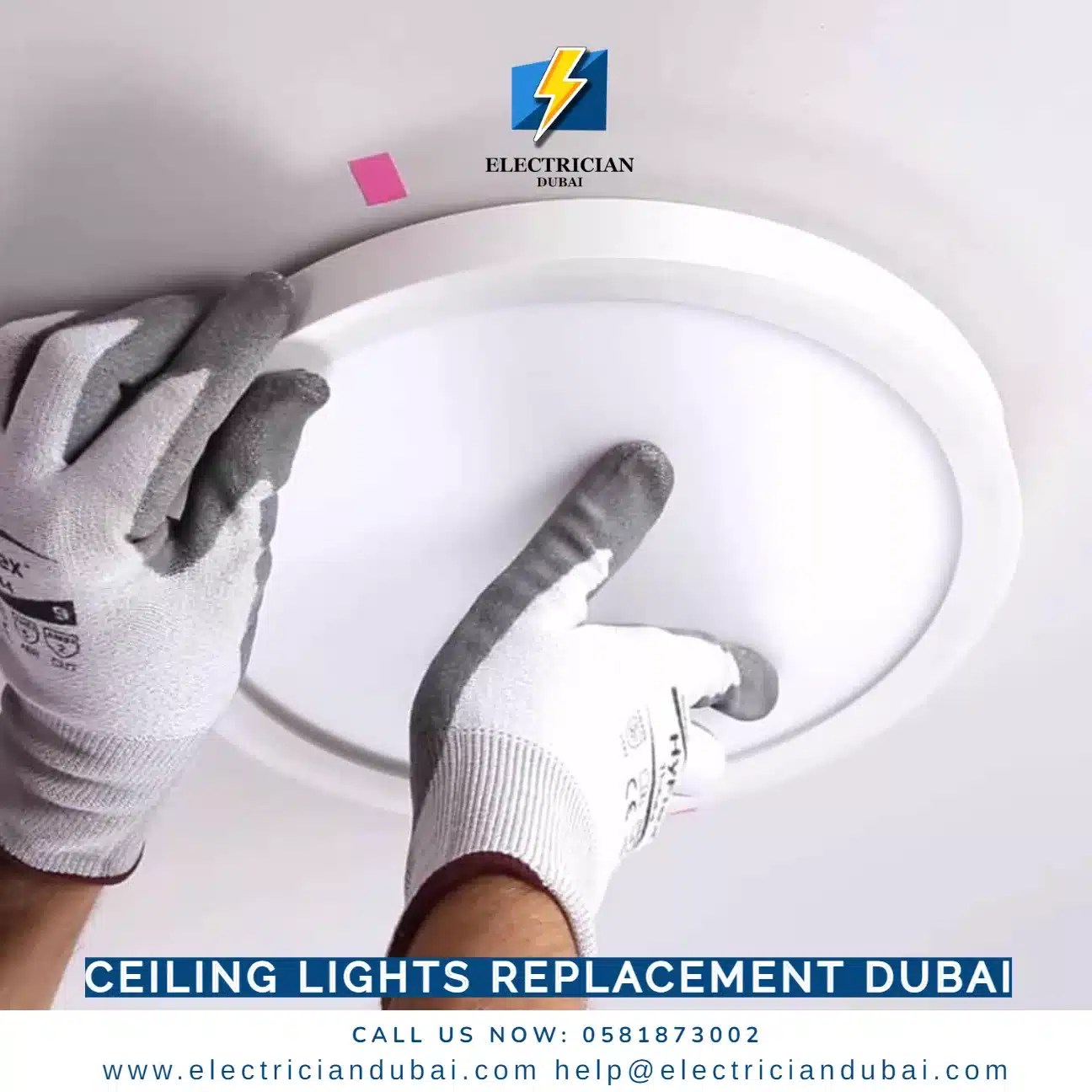 Defective Light Replacement Service Electricians Dubai 0581873002