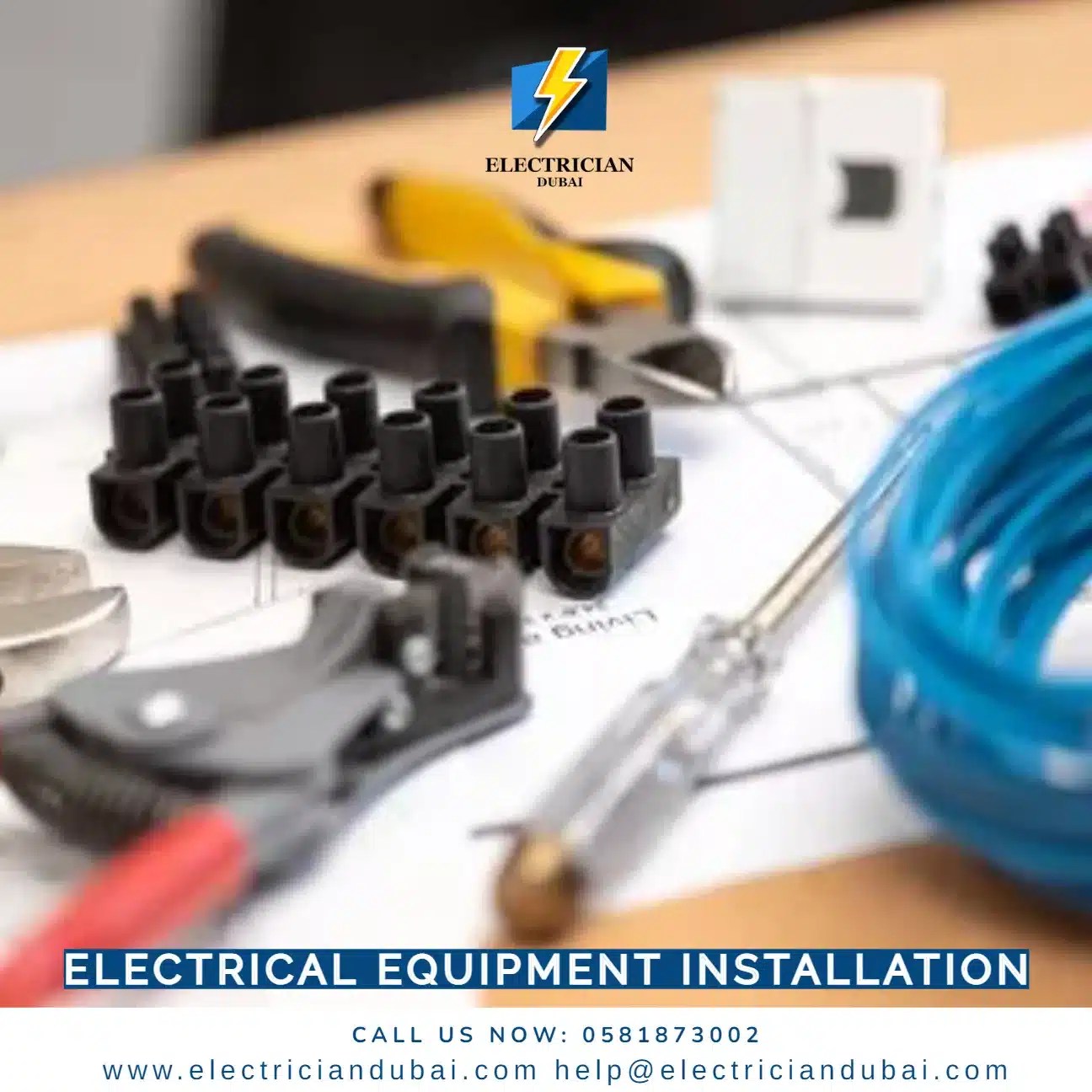 Electrical Equipment Installation 0581873002 Electrician Dubai