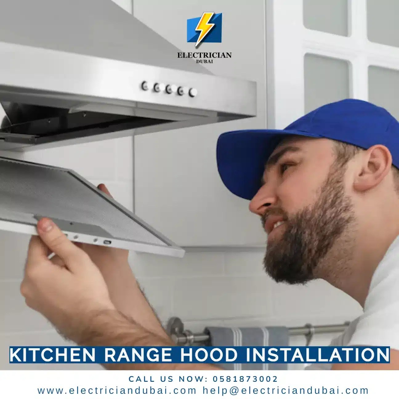 Kitchen Range Hood Installation Electricians Dubai 0581873002