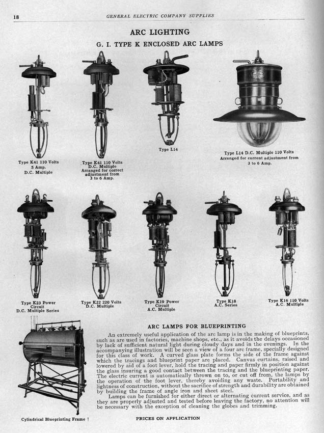 General Electric Arc Lamps