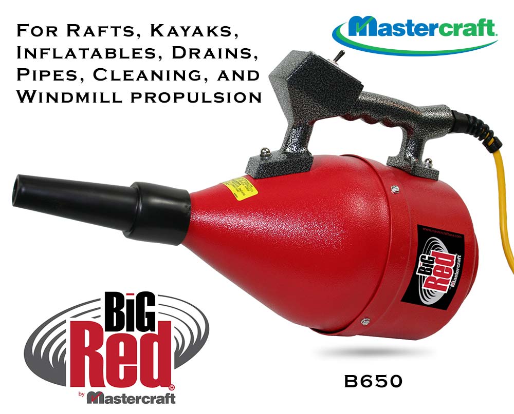 Mastercraft Big Red Hand Blower B650 Inflate Rafts, Kayak, Boats