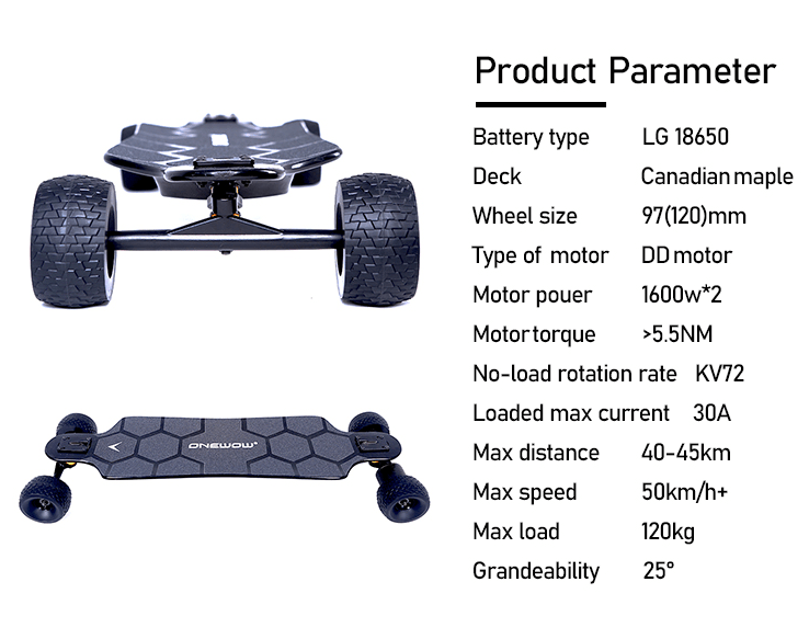 NEW! Onewow Hawk Direct Drive Electric Skateboard Electric Skateboard