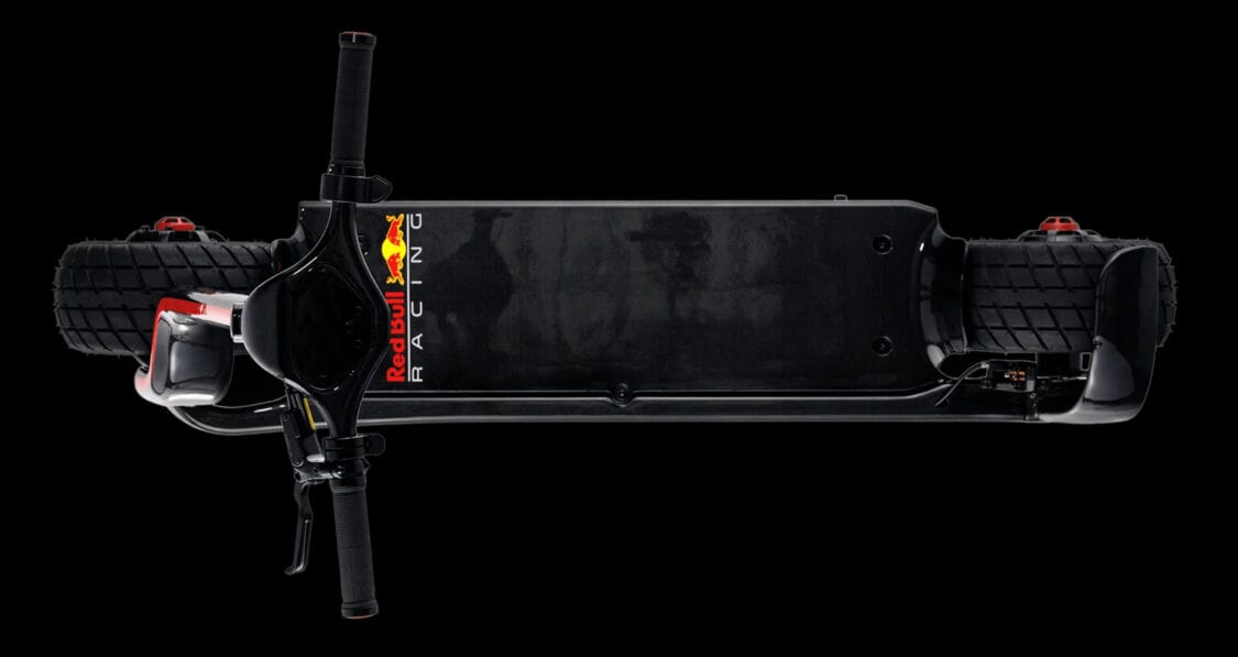 Image showcasing top view Oracle Red Bull Racing Formula 1-Inspired Electric Scooter