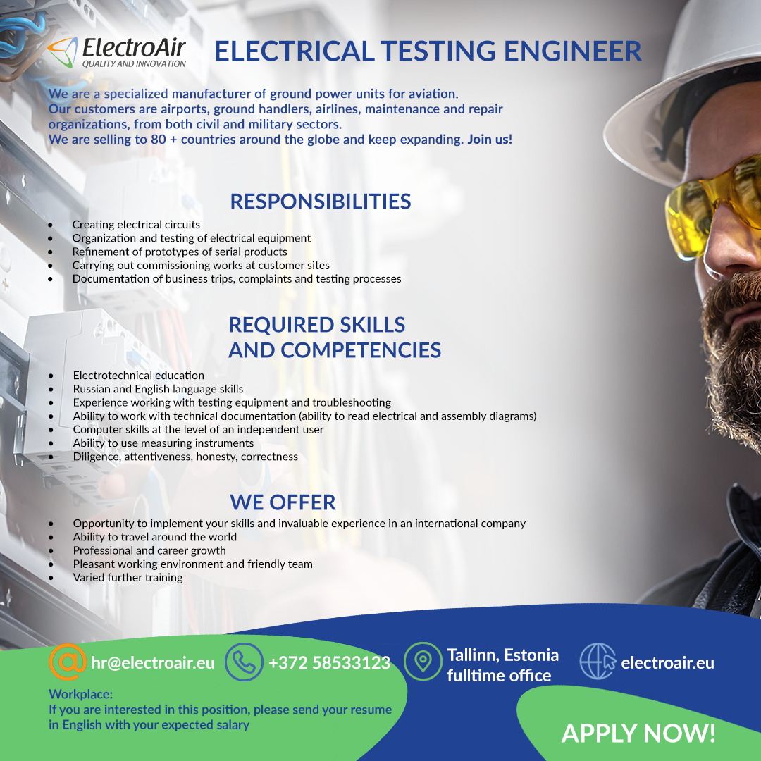 Job openings ElectroAir Ground Power Units