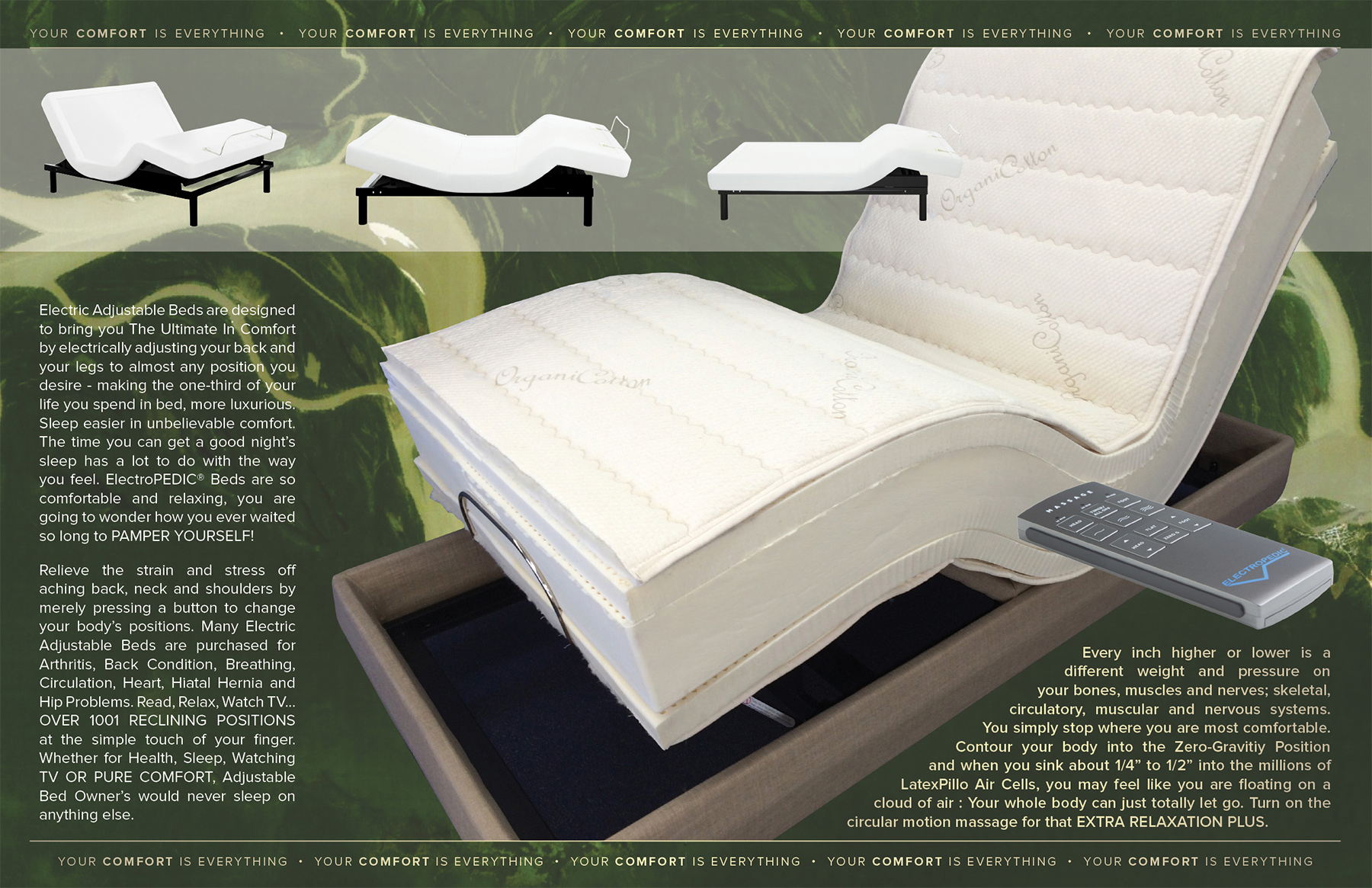 latex bed natural organic adjustable bed replacement mattress
