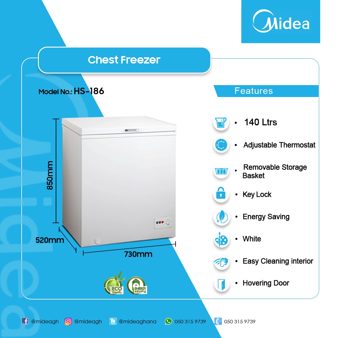 MIDEA142LTRCHESTFREEZERHS186N Electroland