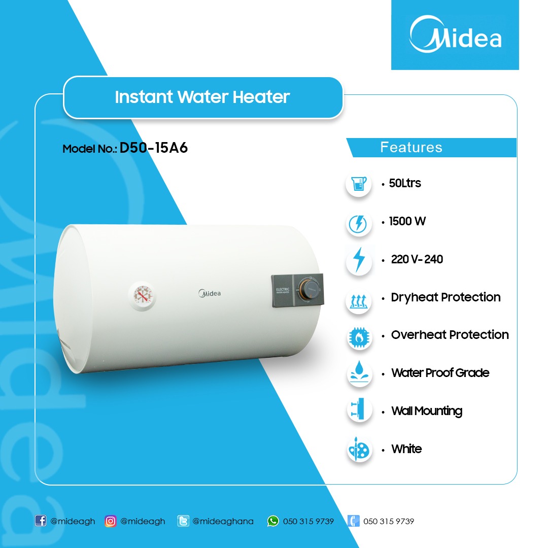 MIDEA 50LTR WATER HEATER D5015A6 Electroland