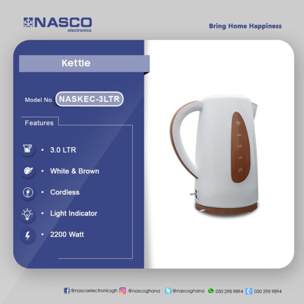 NASCO 3.0LTR KETTLE NASKEC3LTR Electroland