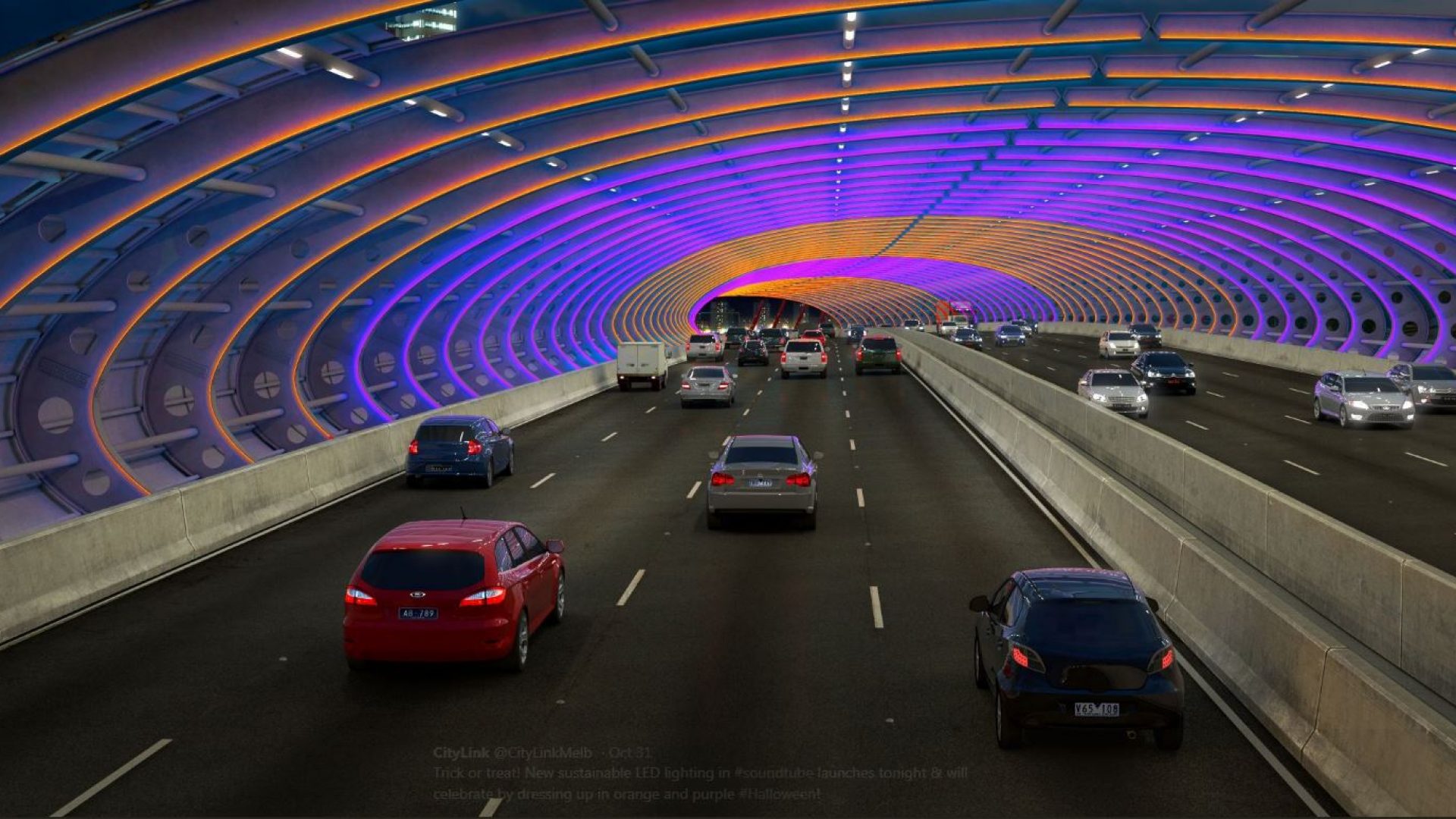 Electrolight — Electrolight lights up Melbourne's CityLink Sound Tube