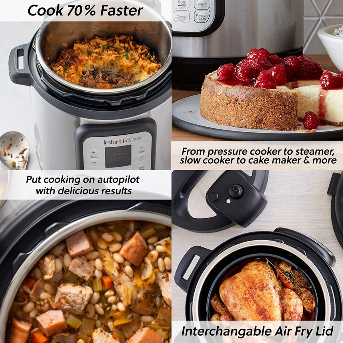 ElectrolineINSTANT Pot Duo Crisp & Air Fryer Πολυμάγειρας Electroline