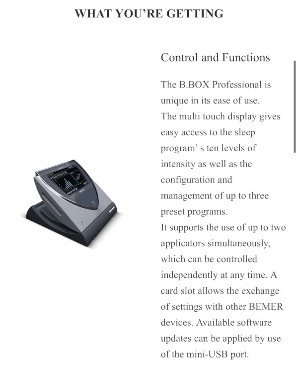 BEMER Pro Complete Set With Extras for sale ElectroMeds