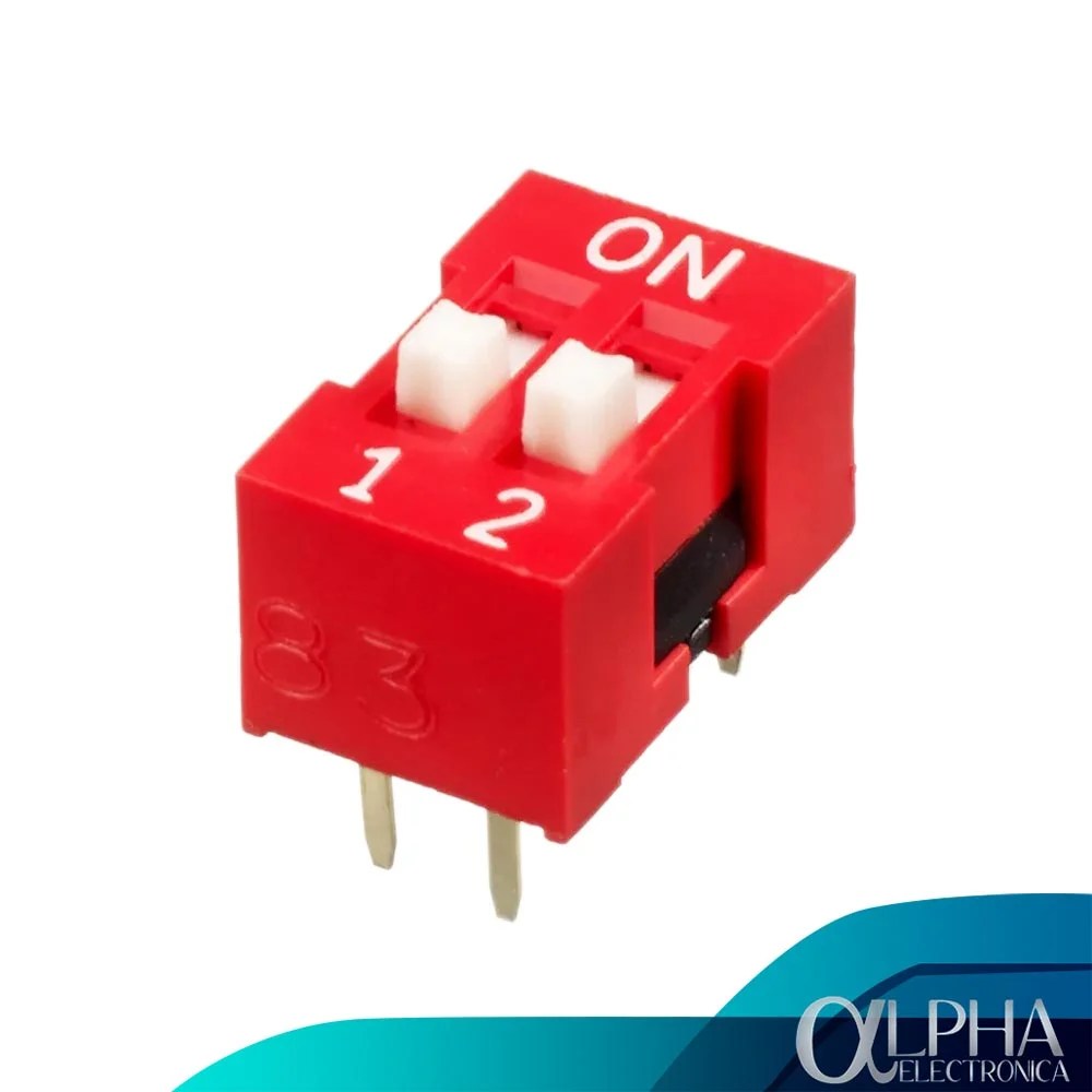 Dip Switch de 2 posiciones - Electrónica Alpha
