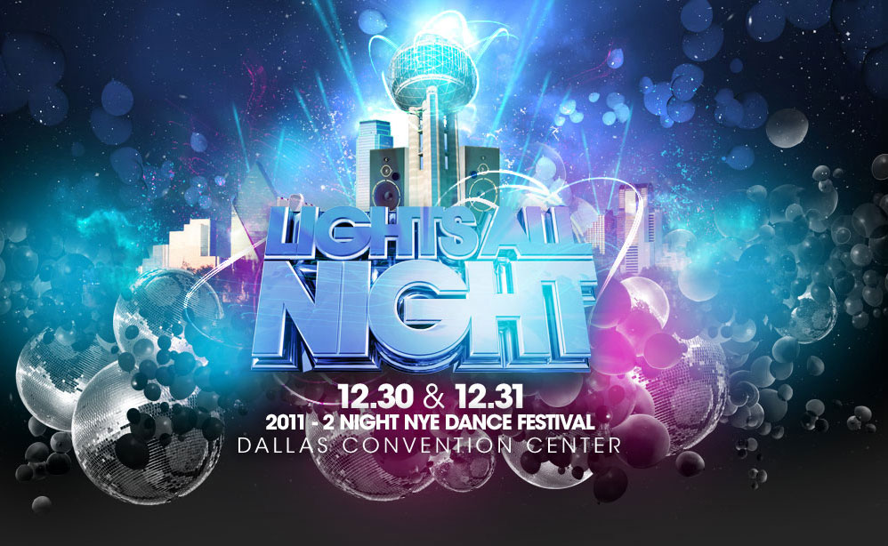 Dallas NYE festival Lights All Night Electronic Midwest