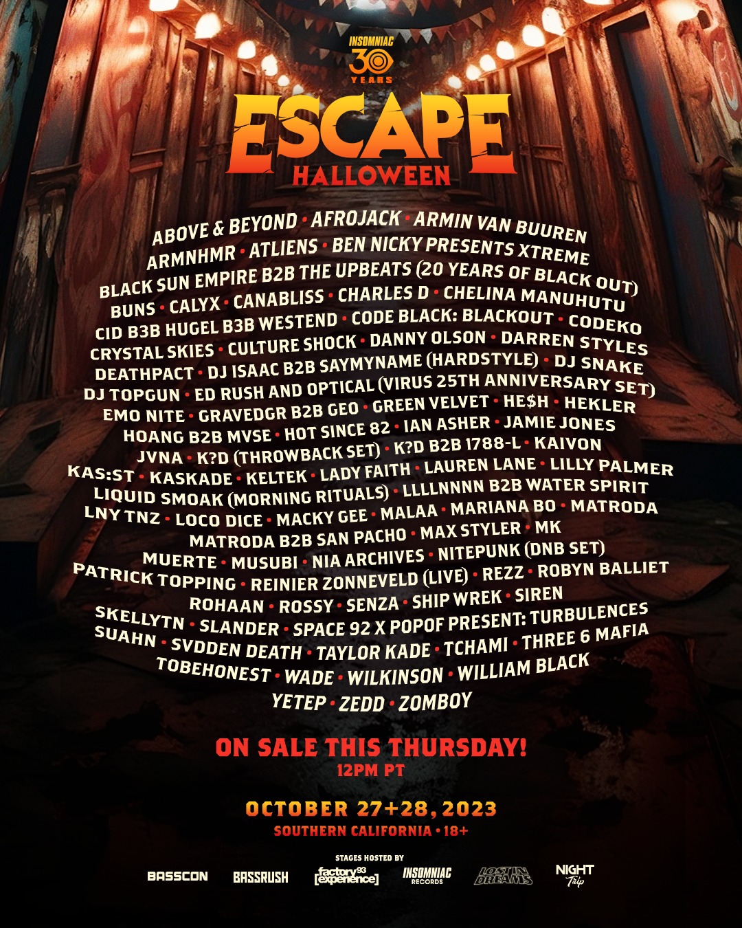 SoCal’s ‘Escape Halloween’ reveals 2023 lineup Electronic Midwest