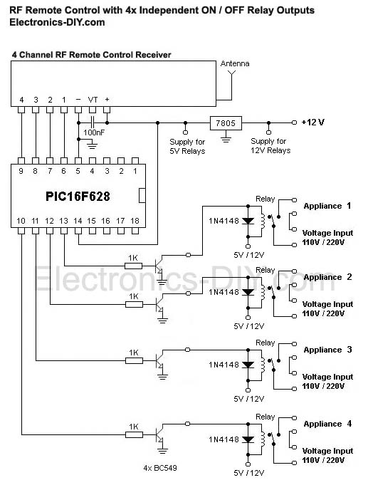 Tv Remote Control Circuit Diagram