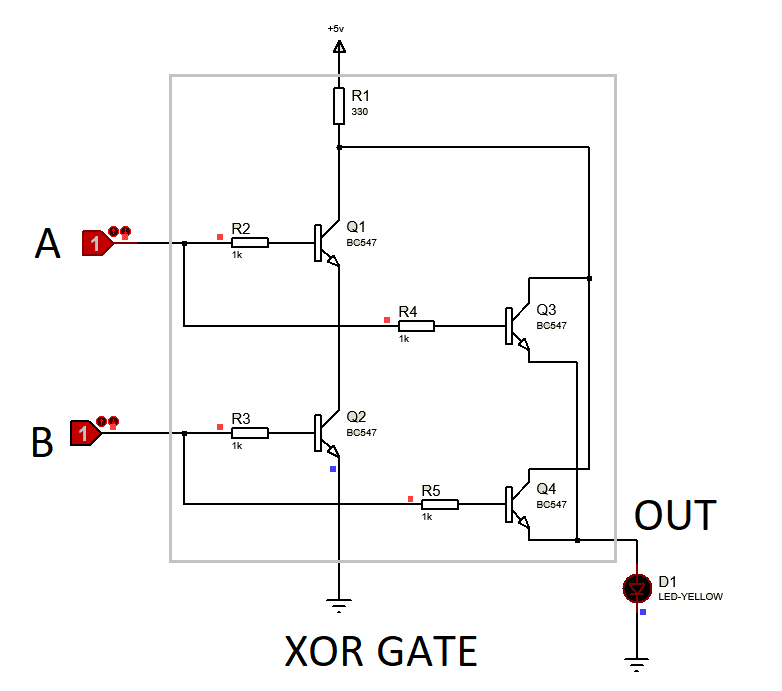 Xor Gate Circuit Using Transistors