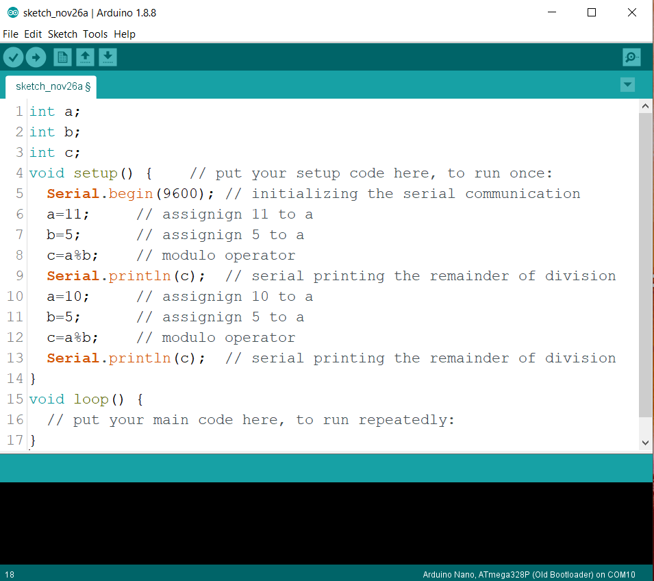 Arithmetic operators in Arduino Electronics fun