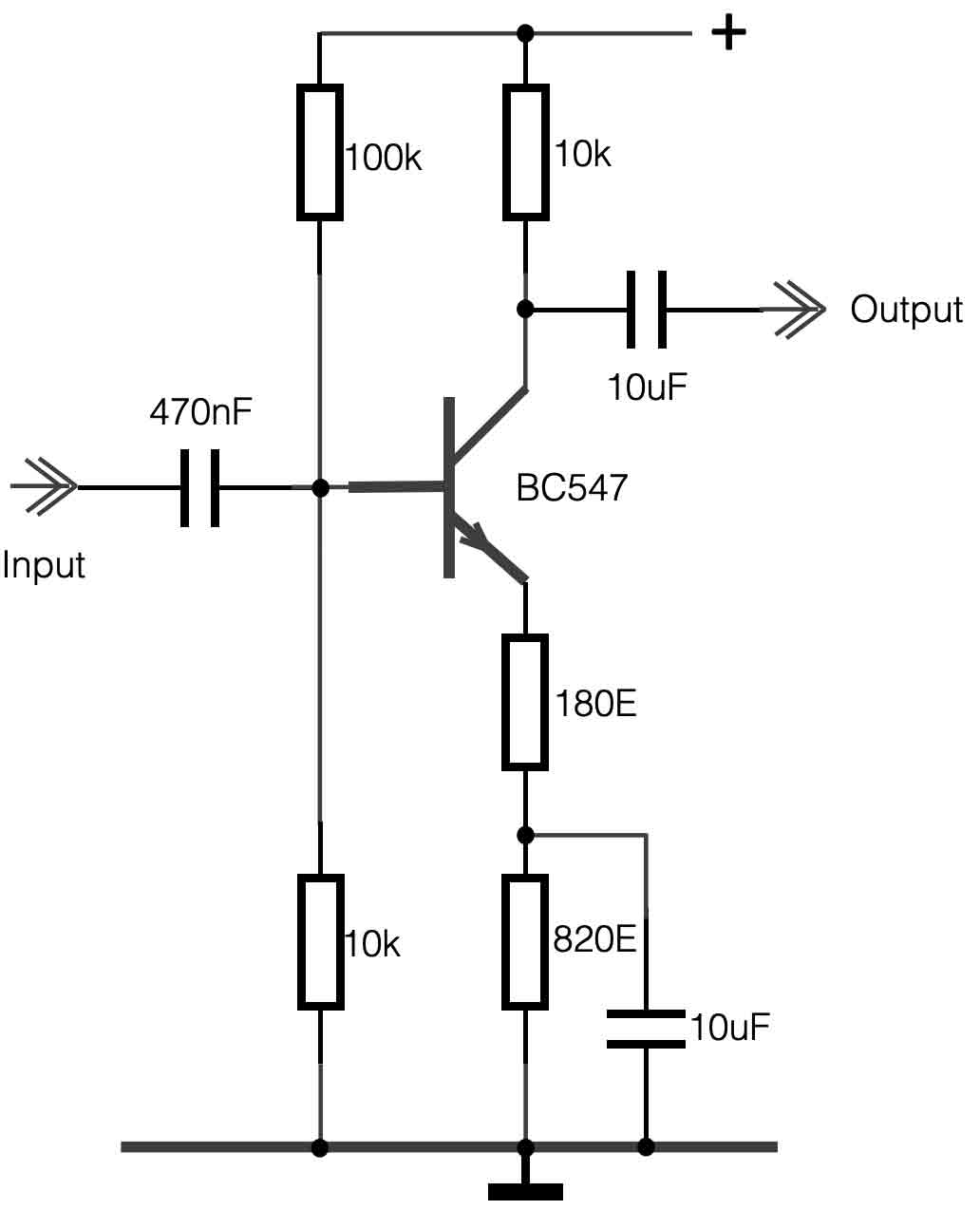 Transistor Preamplifier Circuit Diagram