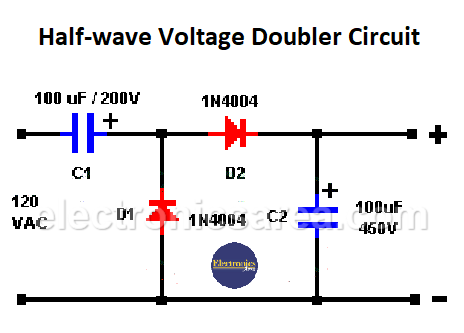 Half-wave Voltage Doubler Circuit with only 2 rectifier diodes