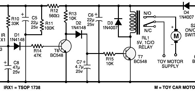 Toy Car Remote Control | Electronic Schematic Diagram