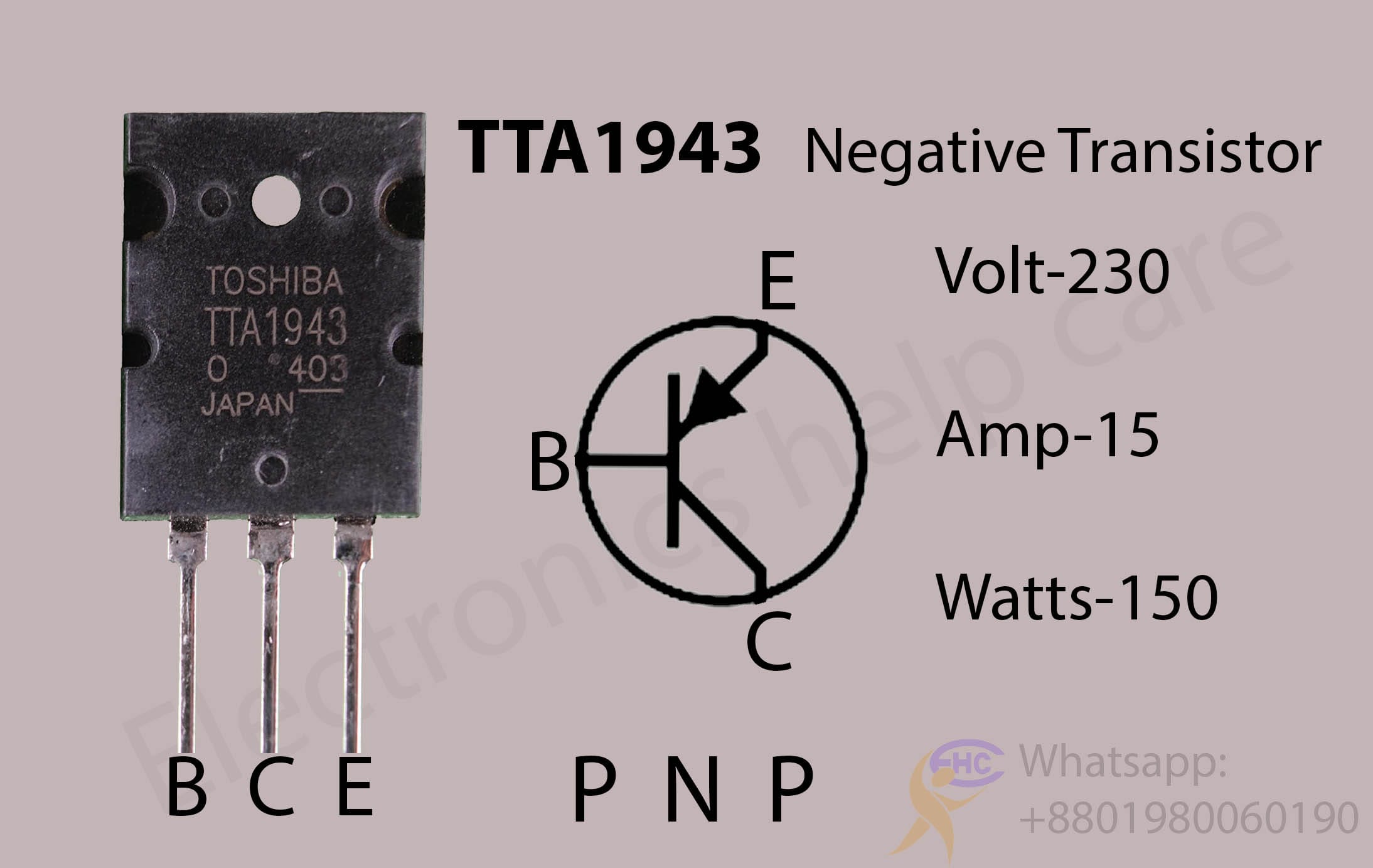 tta1943 transistor for amplifier - Electronics Help Care