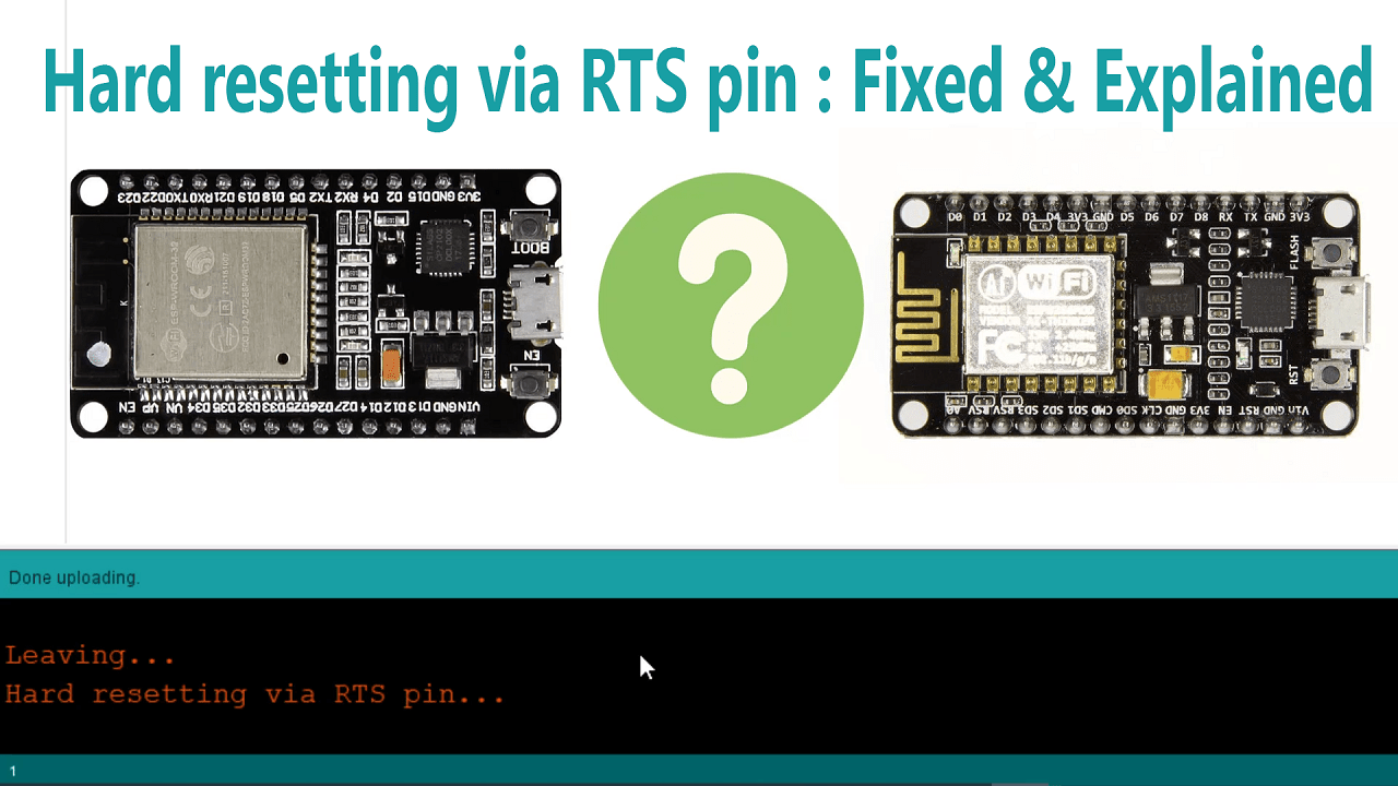 Hard resetting via RTS pin Fixed & Explained Electronics Innovation
