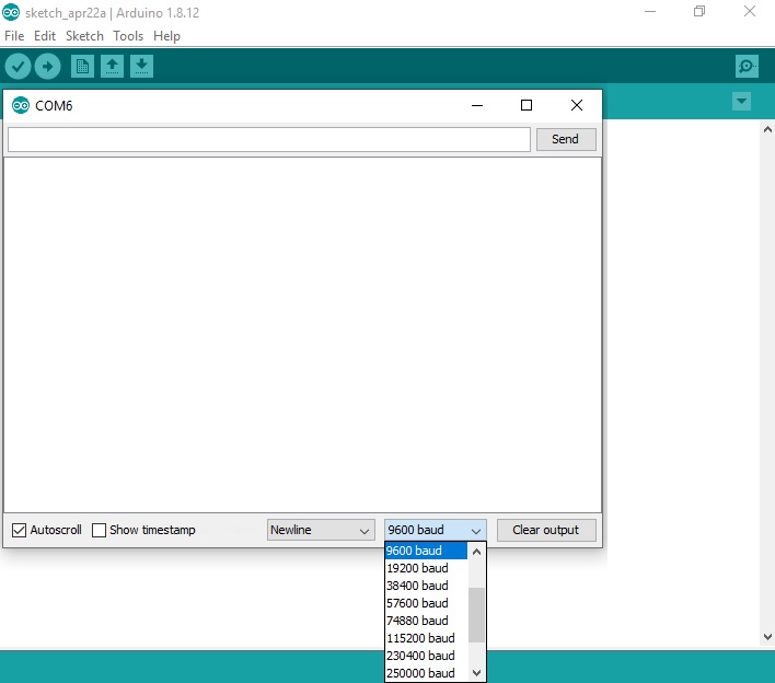 Arduino serial print (Serial.print();) To display output of sensors