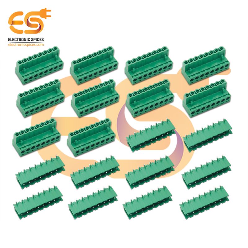 Buy Male and Female terminal block connectors pack of 10 pair (2EDGR5.