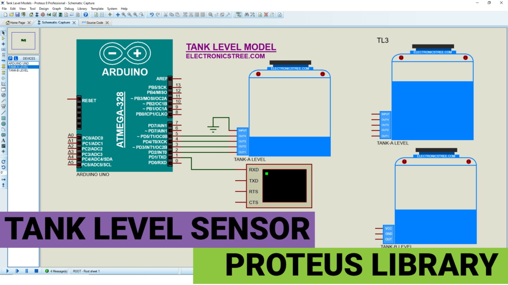 Tank Level Sensor Enhanced Models For Automation Projects Proteus 8