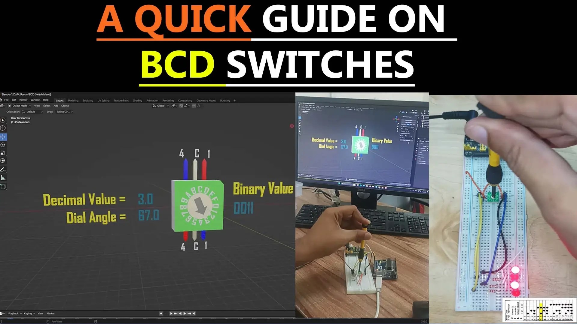 Easy Way to Read Rotary BCD Switch (16 Positions) with or without