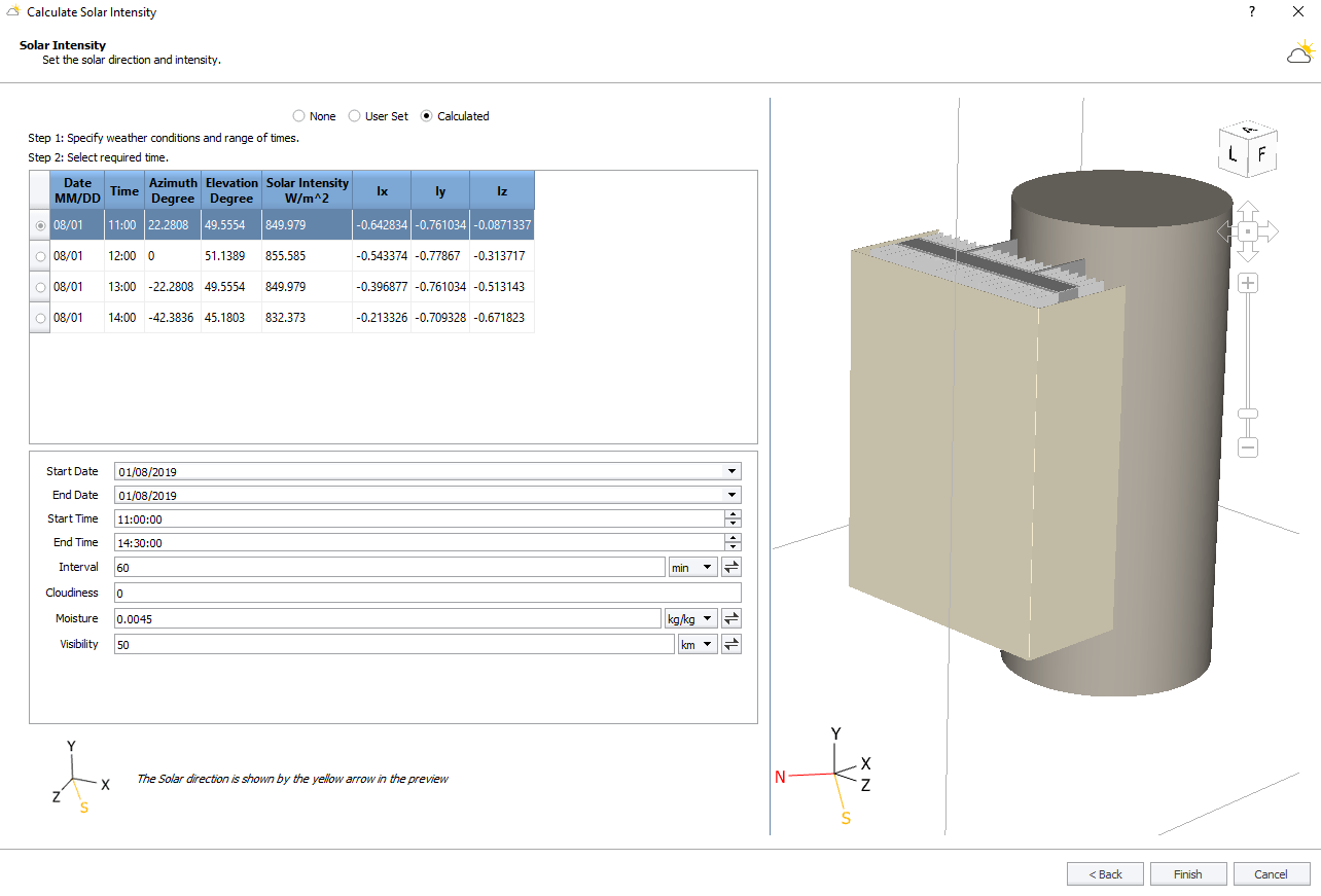 Solar Intensity Calculator Thermal simulation of electronics operating in a rugged or hostile environment