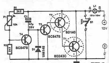 Electronic timer circuit with transistors