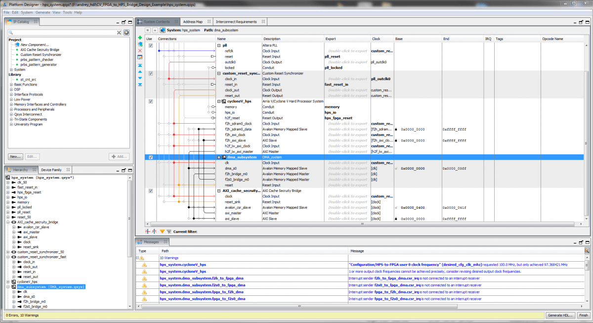 Platform designer (quartus) Среды разработки обсуждаем САПРы