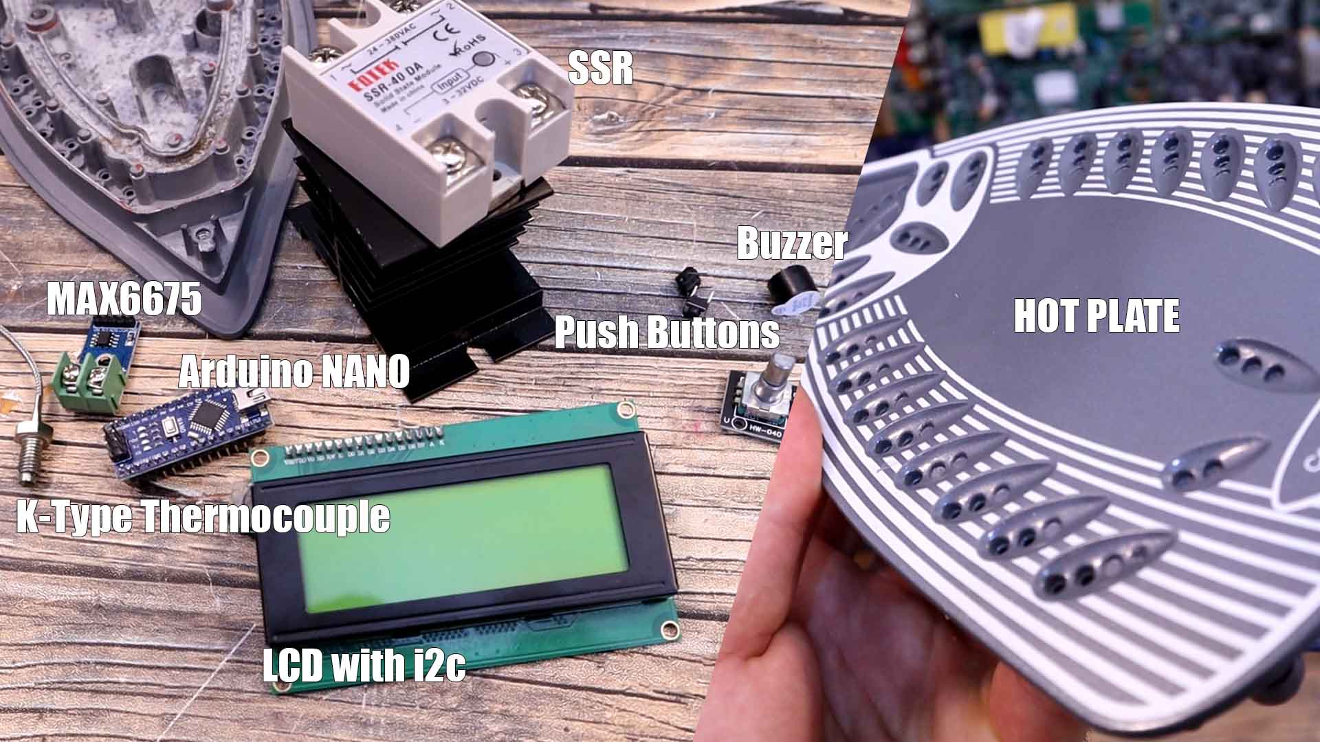Homemade Reflow Hot plate for SMD components with Arduino