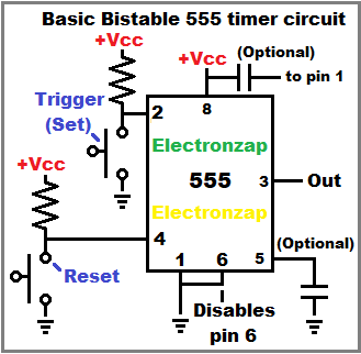 555 timer IC basics - Electronzap