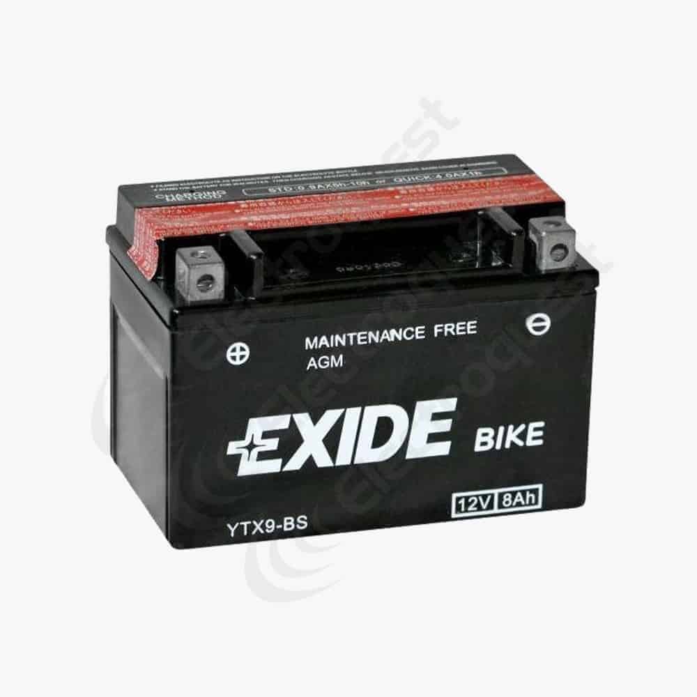 ETX9BS Exide Motorcycle Battery 12V 8Ah Electroquest
