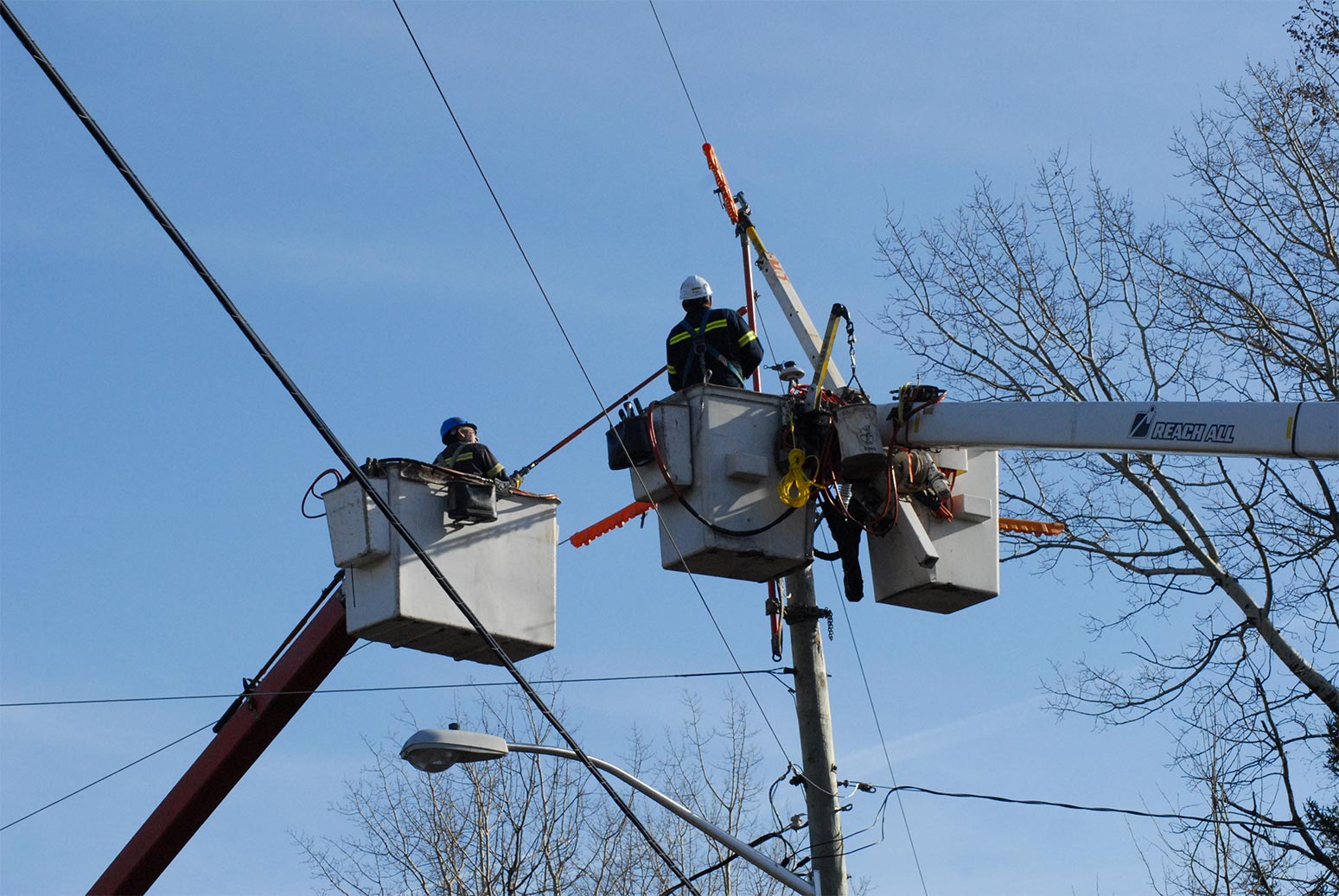 HydroQuebec Distribution line in the Saguenay, LacStJean