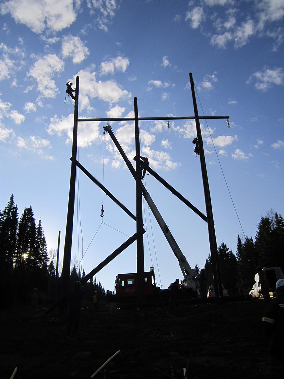 HydroQuebec Transport line in l’AnsePleureuse (Gaspésie) Électro
