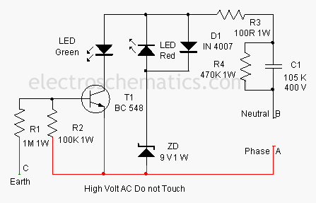 Electrical Miracles Earth Fault Indicator Circuit