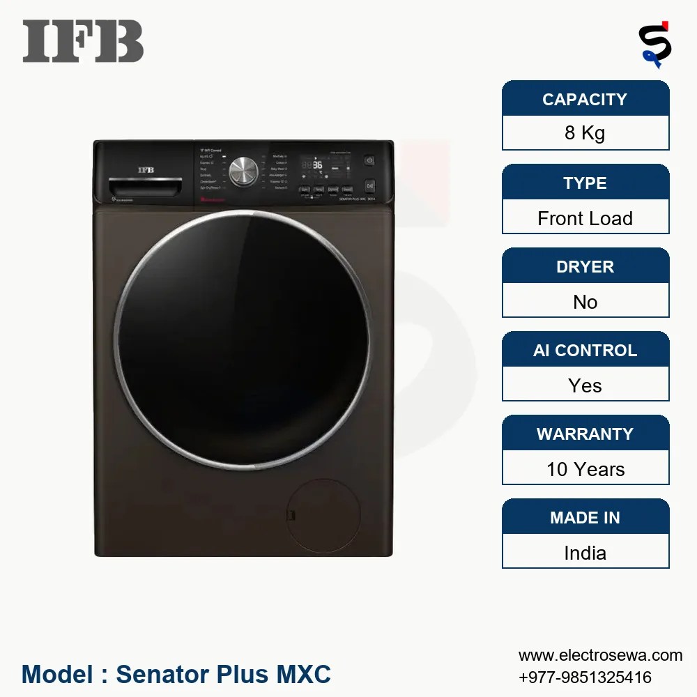 Washing Machine 8 Kg IFB Front Loading (SENATOR PLUS MXC)