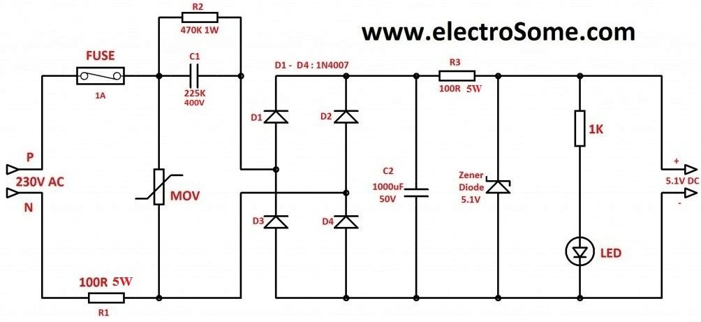 Capacitor Based Power Supply Circuit Diagram - Circuit Diagram
