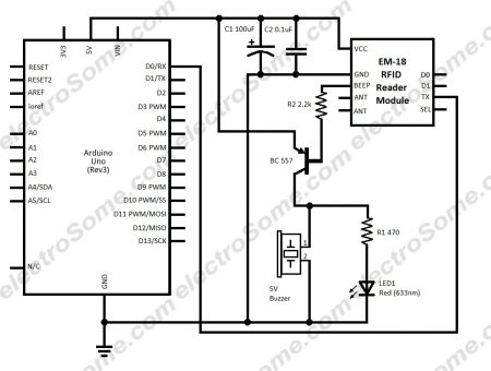 Interfacing EM-18 RFID Reader Module with Arduino Uno